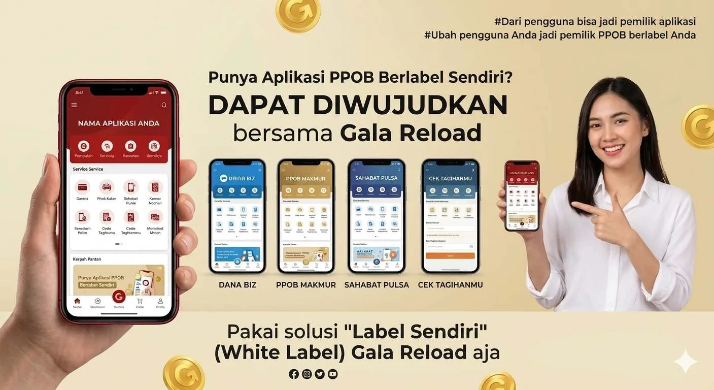 Punya Aplikasi PPOB Berlabel Sendiri? Bisa dengan Gala Reload